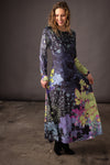 Robe velours THEODORA Mandala Emeraude