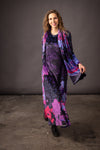 Robe velours THEODORA Mandala Indigo