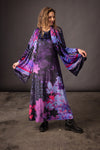 Robe velours THEODORA Mandala Indigo