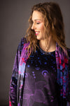 Robe velours THEODORA Mandala Indigo