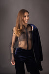 Chemise transparente noire ORGANZA