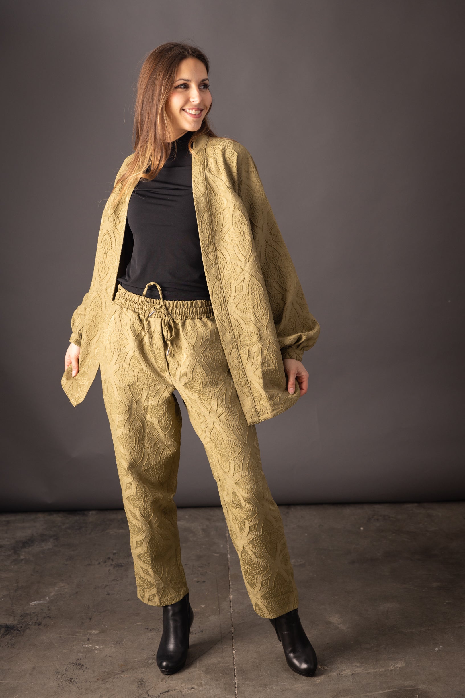 Pantalon bronze JACQUARD