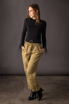 JACQUARD bronze pants