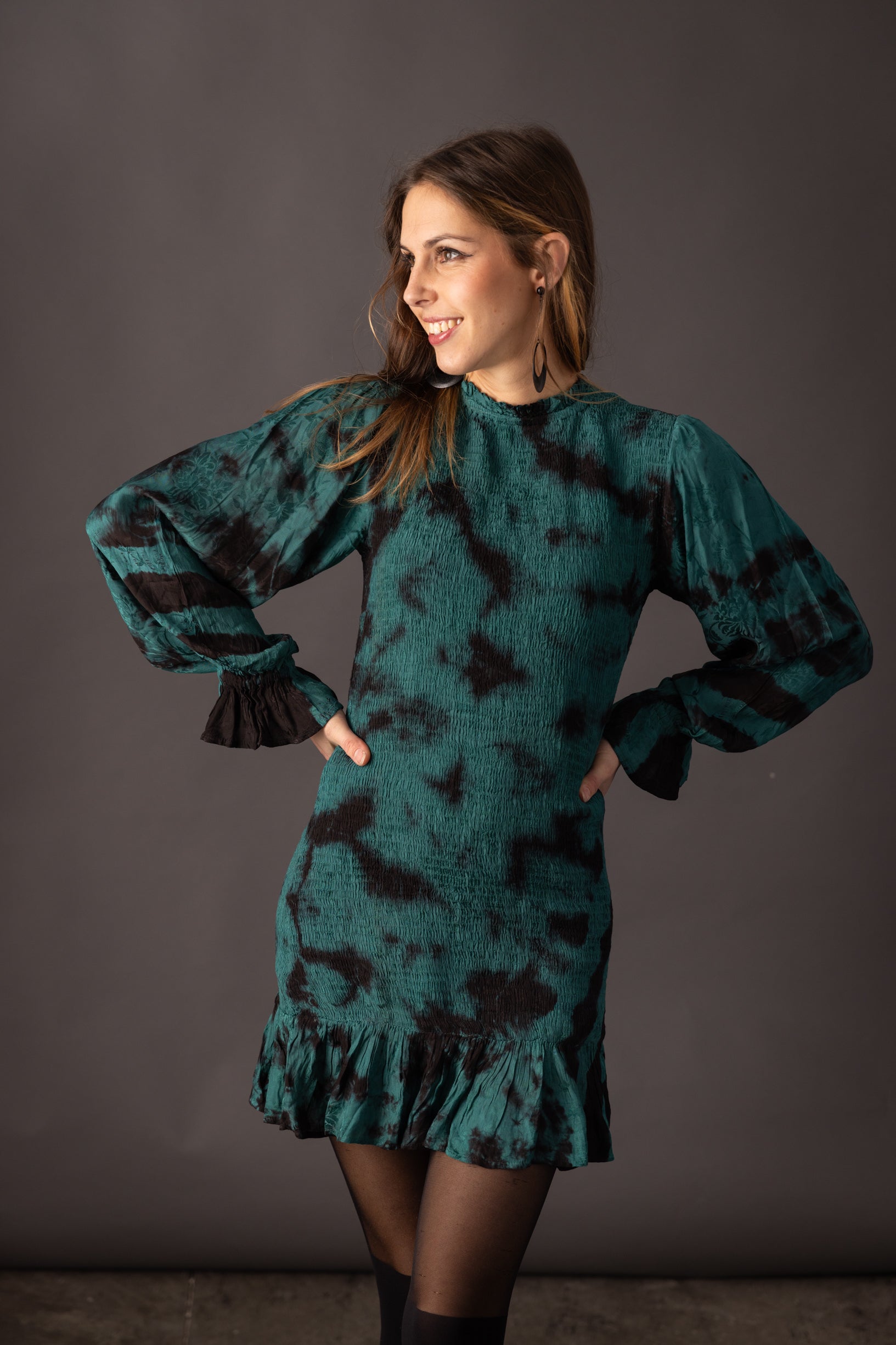 Robe smoke verte ARYA