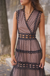 Robe longue en dentelle ELLIE NOIR