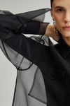 Black transparent shirt ORGANZA